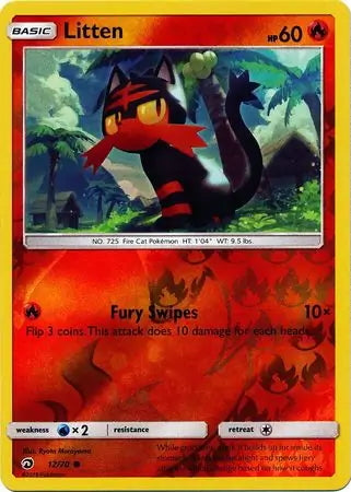 Dragon Majesty Litten #12/70 reverse holo
